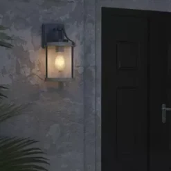 * Outdoor Lighting|Cheap Patriot Lighting® Elegant Home Brooklyn Natural Iron & Distressed Faux Wood Outdoor Wall Light