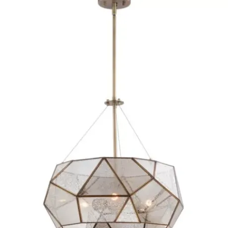 * Indoor Lighting|Cheap Patriot Lighting® Euclid Aged Brass 3 Light Pendant