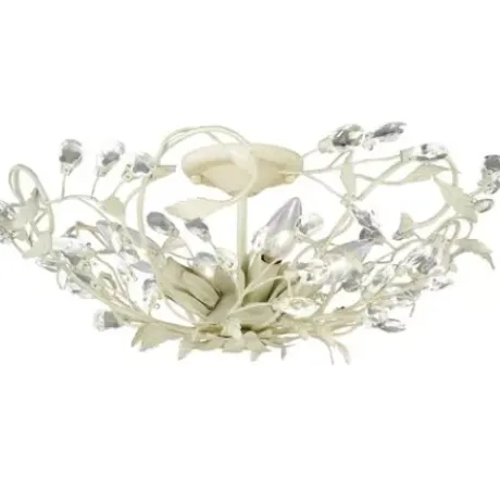 * Indoor Lighting|Cheap Patriot Lighting® Jardin French Cream Semi-Flush Mount Ceiling Light