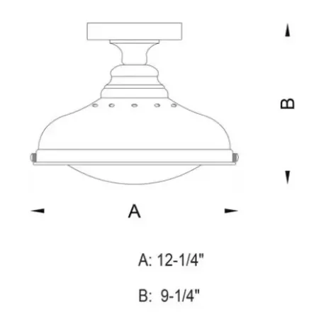 * Indoor Lighting|Cheap Patriot Lighting® Keenan Oil Rubbed Bronze 1 Light Semi-Flush Mount Ceiling Light