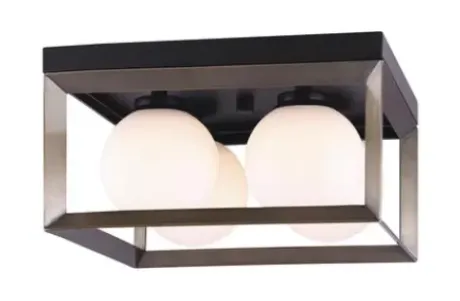* Indoor Lighting|Cheap Patriot Lighting® Ottilee Matte Black & Gold 4-Light Flush Mount Ceiling Light
