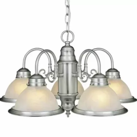* Indoor Lighting|Cheap Patriot Lighting® Saturn 5-Light Brushed Nickel Chandelier