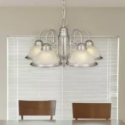* Indoor Lighting|Cheap Patriot Lighting® Saturn 5-Light Brushed Nickel Chandelier