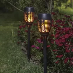 * Outdoor Lighting|Cheap Patriot Lighting® Solar Integrated Led Flicker Flame Landscape Light – Assorted