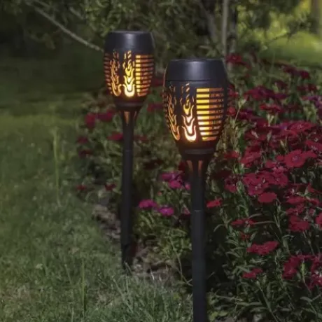 * Outdoor Lighting|Cheap Patriot Lighting® Solar Integrated Led Flicker Flame Landscape Light – Assorted