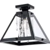 * Indoor Lighting|Cheap Patriot Lighting® Tremont Matte Black Semi-Flush Mount Ceiling Light