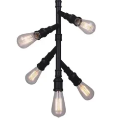 * Indoor Lighting|Cheap Patriot Lighting® Tullio Matte Black 5-Light Pendant