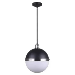 * Indoor Lighting|Cheap Patriot Lighting® Wali Matte Black & Brushed Nickel 1-Light Pendant