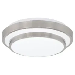 * Indoor Lighting|Cheapest Patriot Lighting® Helos Satin Nickel Led Flush Mount Ceiling Light
