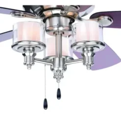 * Ceiling Fans|Cheapest Patriot Lighting™ Tempo Ii 52″ Satin Nickel Indoor Led Ceiling Fan