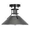 * Indoor Lighting|Cheapest Patriot Lighting® Ashtyn Matte Black & Charcoal Patina 1-Light Semi-Flush Mount Ceiling Light
