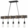 * Indoor Lighting|Cheapest Patriot Lighting® Joyce Natural Wood And Black 5-Light Island Light