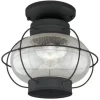 * Outdoor Lighting|Cheapest Patriot Lighting® Chatham Textured Black Outdoor Flush Mount Light