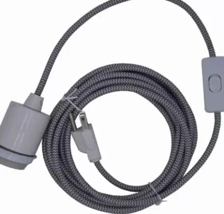 * Lighting Hardware & Accessories|Cheapest Patriot Lighting 15-1/2′ Hanging Gray Textile Pendant Light Cord Kit