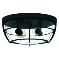 * Indoor Lighting|Cheapest Patriot Lighting® Haley Matte Black 2-Light Flush Mount Ceiling Light