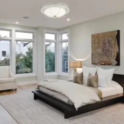 * Indoor Lighting|Cheapest Patriot Lighting® Marina Bay Polished Nickel 1-Light Flush Mount Ceiling Light