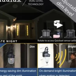 * Outdoor Lighting|Cheapest Patriot Lighting® Elegant Home Dualux Oaklynn Forged Sienna Motion Sensor Outdoor Security Wall Light