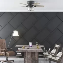 * Ceiling Fans|Cheapest Patriot Lighting™ Anahy 44″ Matte Black Indoor Led Ceiling Fan