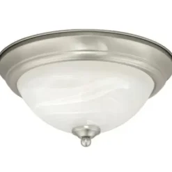 * Indoor Lighting|Cheapest Patriot Lighting® Payton Satin Nickel Integrated Led Flush Mount Ceiling Light – 2 Pack