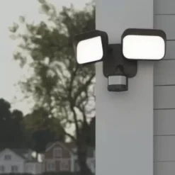 * Outdoor Lighting|Coupon Patriot Lighting® Dualux Bronze Led Dual Head Motion Sensor Outdoor Security Flood Light