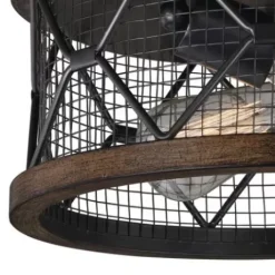 * Indoor Lighting|Coupon Patriot Lighting® Elegant Home Bodhi Black & Replica Wood 2-Light Flush Mount Ceiling Light