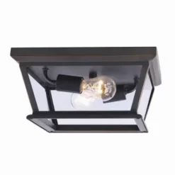 * Outdoor Lighting|Coupon Patriot Lighting® Holliday Oil-Rubbed Bronze 2-Light Outdoor Flush Mount Ceiling Light