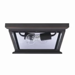 * Outdoor Lighting|Coupon Patriot Lighting® Holliday Oil-Rubbed Bronze 2-Light Outdoor Flush Mount Ceiling Light