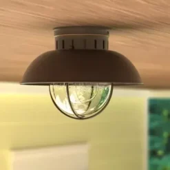 * Outdoor Lighting|Coupon Patriot Lighting® Harwich Burnished Bronze Outdoor Flush Mount Light