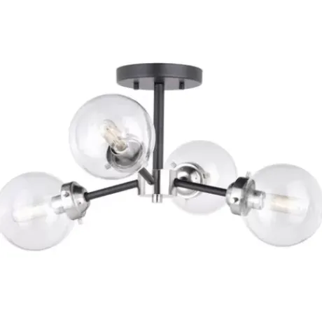 * Indoor Lighting|Coupon Patriot Lighting® Orbit Satin Nickel 4 Light Semi-Flush Mount Ceiling Light