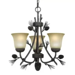 * Indoor Lighting|Coupon Patriot Lighting® Pines 3-Light Black Walnut Mini Chandelier
