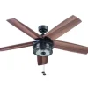* Ceiling Fans|Coupon Patriot Lighting™ Slade 52″ Matte Black Indoor/Outdoor Led Ceiling Fan