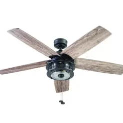 * Ceiling Fans|Coupon Patriot Lighting™ Slade 52″ Matte Black Indoor/Outdoor Led Ceiling Fan