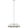 * Indoor Lighting|Coupon Patriot Lighting® Waverly Satin Nickel & Wood 5-Light Pendant