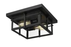 * Outdoor Lighting|Coupon Patriot Lighting® Ward Matte Black Flush Mount Outdoor Ceiling Light