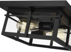 * Outdoor Lighting|Coupon Patriot Lighting® Ward Matte Black Flush Mount Outdoor Ceiling Light