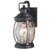 * Outdoor Lighting|Coupon Patriot Lighting® Zion Textured Black And Replica Wood Outdoor Wall Light