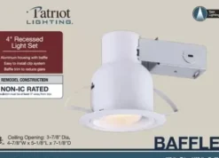 * Indoor Lighting|Deals Patriot Lighting® 4″ White Recessed Light Set