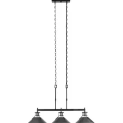 * Indoor Lighting|Deals Patriot Lighting® Ashtyn Matte Black & Charcoal Patina 3-Light Island Light