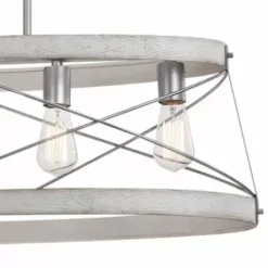 * Indoor Lighting|Deals Patriot Lighting® Bea White Wash Faux Wood And Galvanized 5-Light Island Light