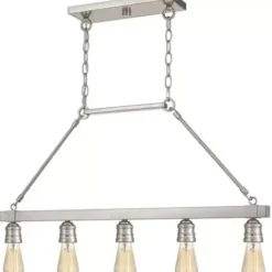 * Indoor Lighting|Deals Patriot Lighting® Beaman Brushed Nickel 5 Light Island Light