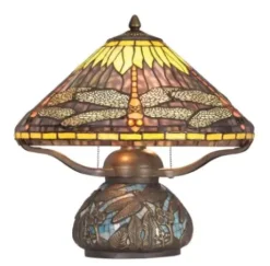 * Indoor Lighting|Deals Patriot Lighting® Dragonfly Antique Bronze Tiffany Style Table Lamp