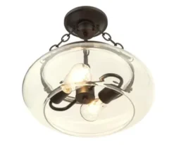 * Indoor Lighting|Deals Patriot Lighting® Harlee Matte Black 2-Light Semi-Flush Mount Ceiling Light