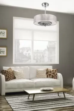 * Ceiling Fans|Deals Patriot Lighting™ Hightowne Ii 24″ Chrome Led Fandelier