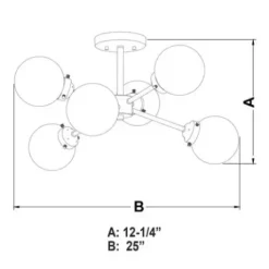 * Indoor Lighting|Deals Patriot Lighting® Orbit Oil Rubbed Bronze Semi-Flush Mount Ceiling Light