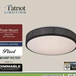 * Indoor Lighting|Deals Patriot Lighting® Pixel Black Integrated Led Flush Mount Ceiling Light