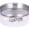 * Indoor Lighting|Deals Patriot Lighting® Talan Brushed Nickel 3-Light Flush Mount Ceiling Light