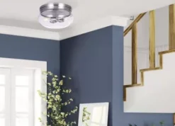 * Indoor Lighting|Deals Patriot Lighting® Talan Brushed Nickel 3-Light Flush Mount Ceiling Light