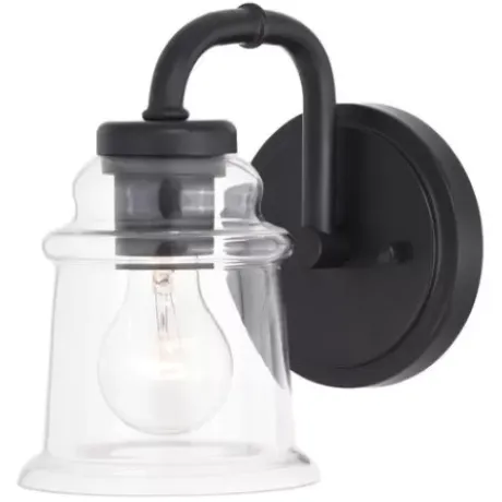 * Indoor Lighting|Deals Patriot Lighting® Toledo Matte Black 1 Light Vanity Light