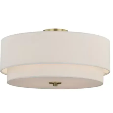 * Indoor Lighting|Discount Patriot Lighting® Burnaby Matte Brass 4 Light Semi-Flush Mount Ceiling Light