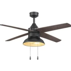 * Ceiling Fans|Discount Patriot Lighting® Amanda 48″ Matte Black Indoor Led Ceiling Fan